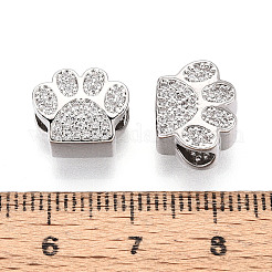 Messing Mikro ebnen Zirkonia European Beads&nbsp;ZIRC-T002-101