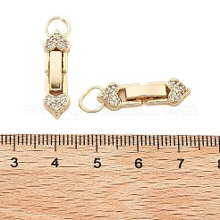 Messing Micro Pave klare Zirkonia Falte über Verschlüsse&nbsp;LS-KK-B125-13G-02