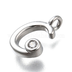 Pendentifs avec zircon cubiques à micro-pavés en laiton&nbsp;KK-B132-12P-C