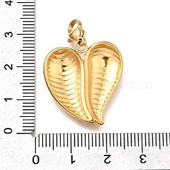 Pendentifs décoratifs en acier inoxydable 304 en forme de cœur&nbsp;STAS-R159-41G-04