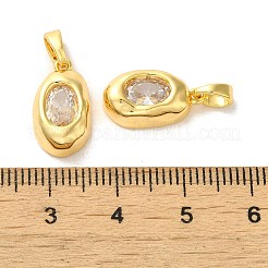 Pendentifs avec zircon cubiques à micro-pavés en laiton&nbsp;KK-H461-04G