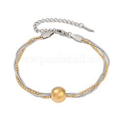 Mehrreihige Armbänder aus 304 Edelstahl&nbsp;BJEW-Z108-05GP