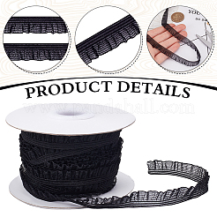 Bordure en dentelle extensible élastique en polyester&nbsp;DIY-WH0430-852B
