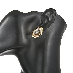 Ohrstecker aus Paua-Muschel und Messing für Damen&nbsp;EJEW-JE07473-01