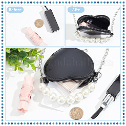 Bolsos mini corazón de nailon y piel sintética para mujer&nbsp;AJEW-WH0317-94