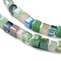 Chapelets de perles en verre électroplaqué&nbsp;GLAA-P056-02B