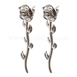 Messing-Blumen-Ohrstecker&nbsp;EJEW-P322-06B-P
