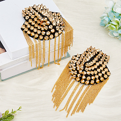 Charreteras de borla de cadena de estilo punk de moda&nbsp;DIY-WH0304-475G