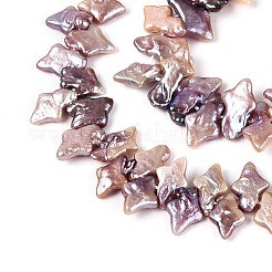 Fili di perle di perline keshi barocche naturali&nbsp;PEAR-S022-02B
