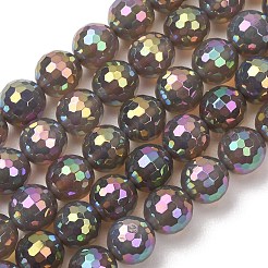 Chapelets de perles en agate naturelle électrolytique&nbsp;G-B191-A07-10mm-03
