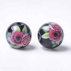 Bedruckte & sprühlackierte Glasperlen&nbsp;GLAA-S047-03A-09