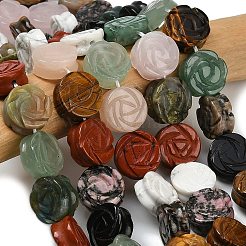 Bolas de Piedras Preciosas mixta naturales hebras&nbsp;G-D354-D01