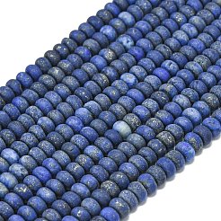 Gefärbt natürliche Lapislazuli Perlen Stränge&nbsp;G-P575-A46-6x4mm-02