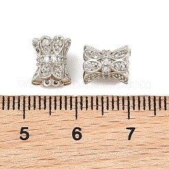 Messing Micro Pave klare Zirkonia Perlen&nbsp;CU-CBA6A75-10P