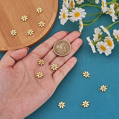 10 pz 430 acciaio inossidabile piccoli pendenti a forma di fiore&nbsp;JX236B