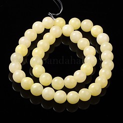 Natürliche gelbe Jade Perlen Stränge&nbsp;JBR10mm-6