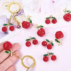 5 ciondolo con strass in pasta polimerica fatto a mano&nbsp;CLAY-SZ0002-20B
