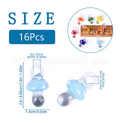 16pcs 8 Farben handgemachte Bunte Malerei-Anhänger&nbsp;LAMP-YW0001-25