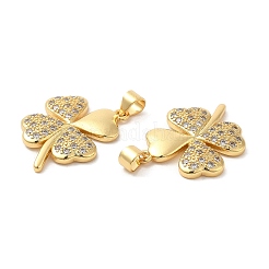 Pendentifs avec zircon cubiques à micro-pavés en laiton&nbsp;KK-M249-22G
