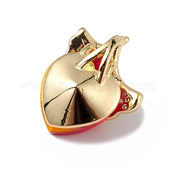 Colgantes de circonio cúbico transparente micro pavé de latón chapado en oro real de 18k&nbsp;KK-C015-24G