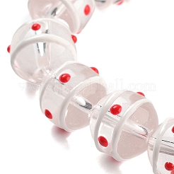 Vetro con fili di perle smaltate&nbsp;GLAA-M047-01F