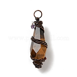 Oeil de tigre naturel a de grands pendentifs&nbsp;G-G860-03R-05