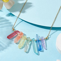 Colliers avec pendentif en forme de balle en cristal de quartz naturel&nbsp;NJEW-JN04622