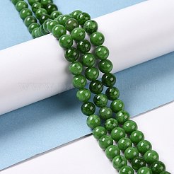 Fili di perline sintetiche di quarzo verde fragola (vetro).&nbsp;G-C239-02A-1