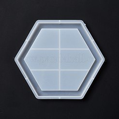 DIY Hexagon Tray Display Dekoration Silikonformen&nbsp;DIY-G067-05C