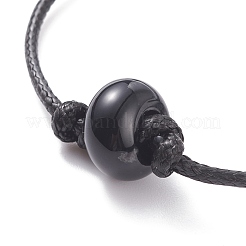 Braccialetto di cordone di perline di pietre preziose&nbsp;BJEW-JB07686-M01