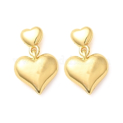 Clous d'oreilles avec pendentif en laiton&nbsp;EJEW-R018-11G