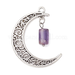 4 Stück 4 Stile natürlicher Apatit & Amethyst & Aquamarin & kanadischer Jade facettierte Säulenanhänger&nbsp;PALLOY-JF02970