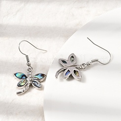 Boucles d'oreilles pendantes en laiton plaqué en rack pour femmes&nbsp;KK-CBA69D1-01P-01