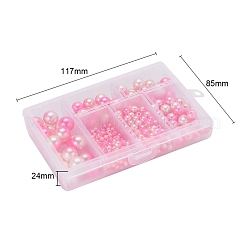 497pcs 5 cuentas de perlas de imitación de plástico abs arco iris de estilo&nbsp;OACR-YW0001-07D