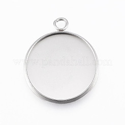 Cabochon pendenti in acciaio inossidabile 304 anti-ossidazione&nbsp;X-STAS-E146-18P-20mm