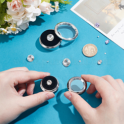 2 Stück 2 Stile Legierung lose Diamant Edelstein Display-Boxen&nbsp;CON-PH0003-17P