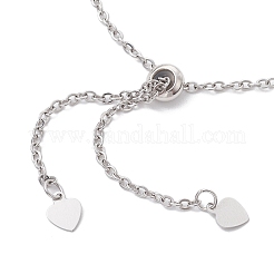 Bracelet coulissant en chaîne de câble tressée réglable en acier inoxydable 201 résistant au ternissement pour pochette en macramé&nbsp;BJEW-JB10284-01