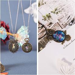 Aluminium-Anhänger Fassungen für Cabochons&nbsp;PALLOY-OC0001-42