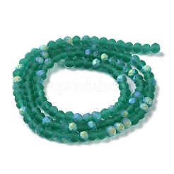 Abalorios de vidrio jade de imitación hebras&nbsp;EGLA-A034-T3mm-MB18