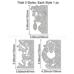 Stencil per stampi in acciaio al carbonio da 3 pz 3 stili&nbsp;DIY-WH0309-551