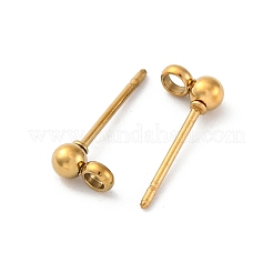 Accesorios para pendientes con pasador de bola de acero inoxidable 304&nbsp;LS-STAS-Z035-01G01-G