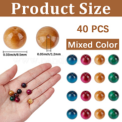40 pz perline occhio di tigre naturale&nbsp;G-PA0002-49