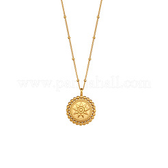 Collane con ciondolo a stella piatto in acciaio inossidabile 304 per donna&nbsp;WG4F8EE-01