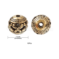 Tibetischen Stil hohlen Metallkugeln&nbsp;TIBEB-YW0001-12G