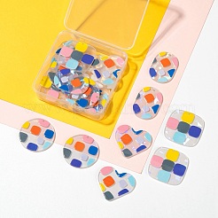 24pcs 4 colgantes de acrílico transparente transparente de estilo&nbsp;KY-LS0001-09