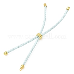 Fabrication de bracelets en cordon de cuir tressé en microfibre ronde ajustable&nbsp;KK-CBAC260-01G-23
