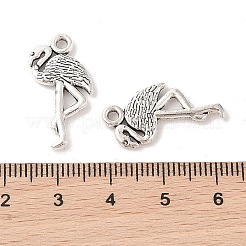 Pendenti in forma di fenicottero in lega di stile tibetano&nbsp;TIBEP-Q043-293-RS