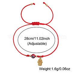 Bracelets tressés en perles de verre avec œil protecteur&nbsp;ID6668-1