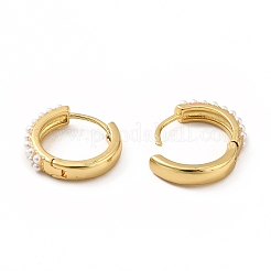 Aretes de aro con cuentas de perlas acrílicas&nbsp;X-EJEW-K093-10G