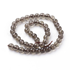 Chapelets de perles de quartz fumé&nbsp;X-G-C076-4mm-4